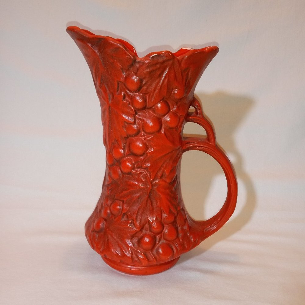 Vintage McCoy Pottery Grapes and Vine Pitcher USA 641